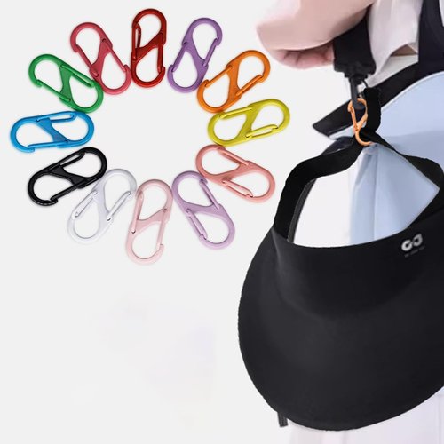Tapeta 12 Pcs Dual Wire Gate Snap Hook 1.6 Inch Small Alloy Snap Hook Tiny Key Clip Interlocking Keychain Hook Spring Double Sided Clips Keychain Buckle Tool for Camping Fishing Hiking (Multicolor)