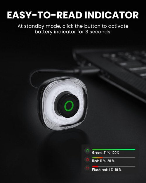 Magicshine Magnetic Bike Lights Front and Back, USB-C Rechargeable 1 Hrs Fast Charging,Daytime White Light and Night Red Light, IPX6 Waterproof Bike Lights for Night Riding(SEEMEE 150 MAG 2 Pack)