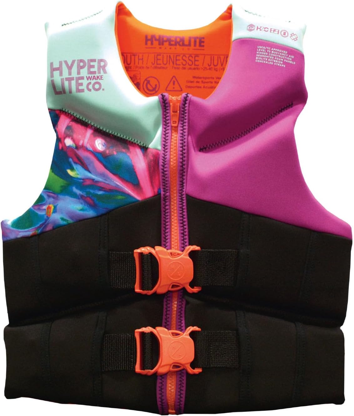 HyperLite Elite Kids Life Jacket, US Coast Guard Approved, Great for Any Water Sports Activity Including Boating, Paddle & Swimming