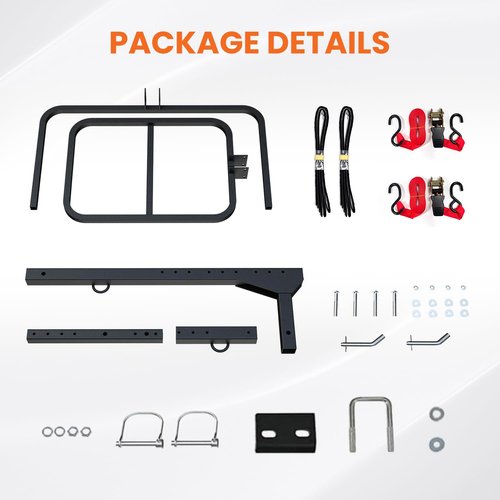 RV Hitch Mount Kayak Rack Fits up to 12' Kayaks Vertical Standing Kayak Carrier 2'' Hitch Receiver 150LBS for RV Truck SUV
