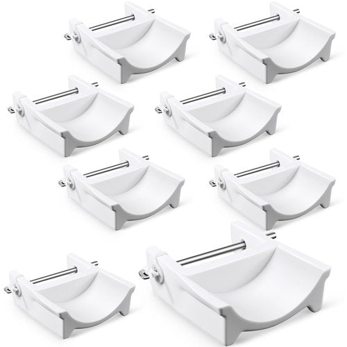 Abbylike 4 Pairs (8 Pieces) Jump Cups Plastic Horse Jump Cups with Pin Fits Standards Uprights Lightweight Durable for Hobby Horse Jumper Equestrian Activities