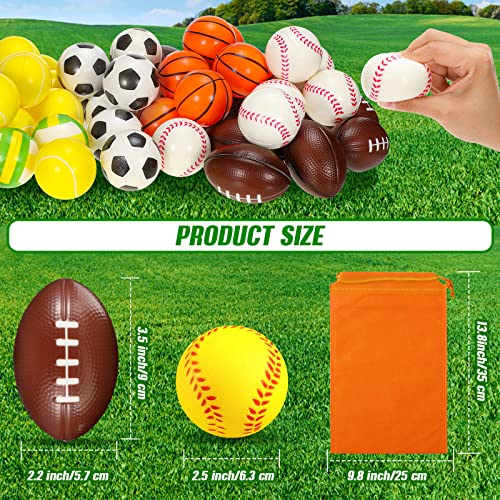 Mini Foam Sports Balls Set - Stress Relief Toys, 97 Pieces, Orange - Variation of 97 / Orange