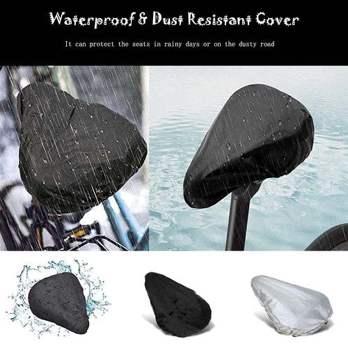 Liyamobu Kids Gel Bike Seat Cushion Cover for Boys & Girls, 9"x6" Breathable & Extra Soft Memory Foam Children Bicycle Saddle Pad with Water&Dust Resistant Cover