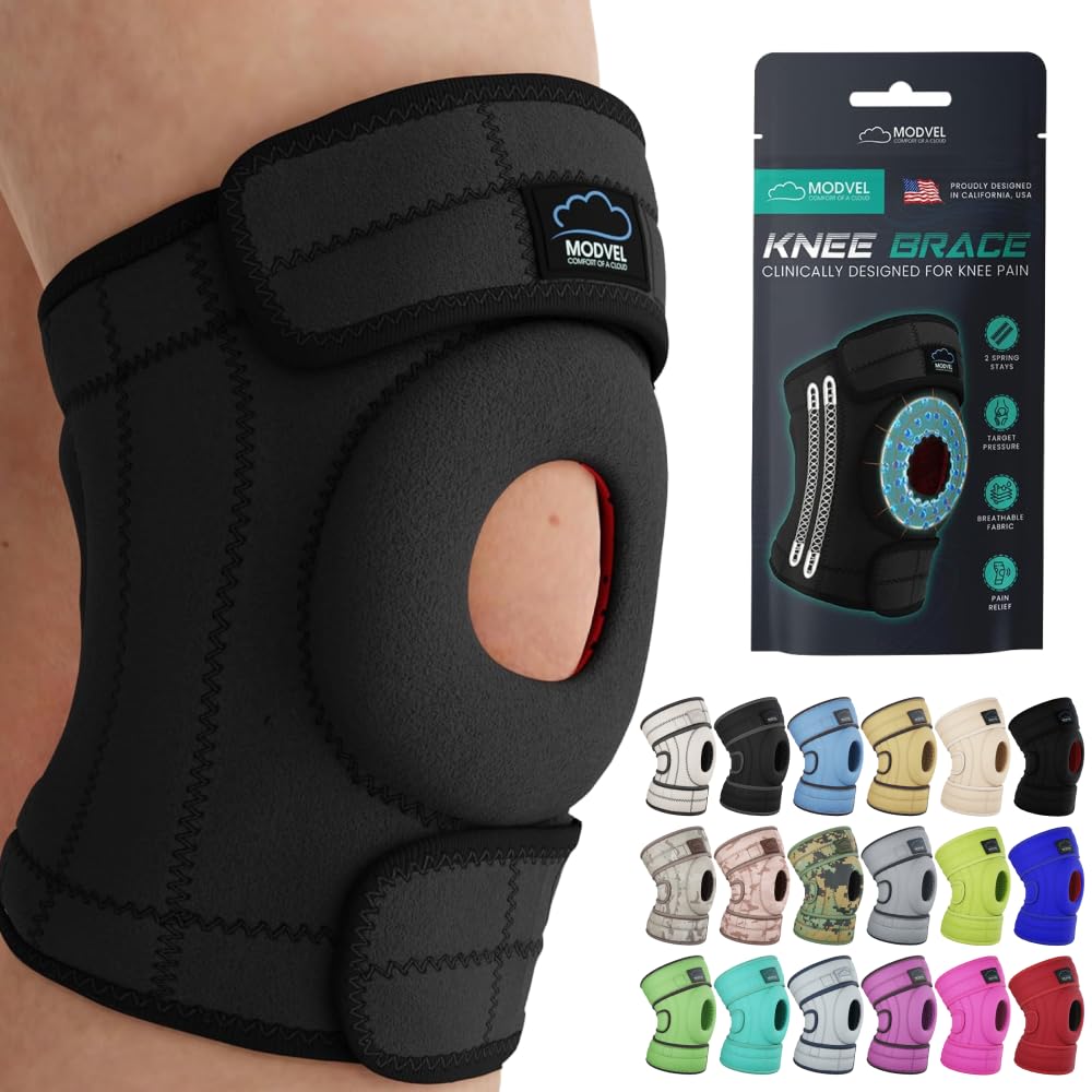 Modvel ELITE Knee Brace for Men & Women – Patella Gel Pads & Side Stabilizers for ACL, Meniscus Tear, Arthritis & Injury Recovery – Maximum Support for Running, Sports & Joint Pain Relief