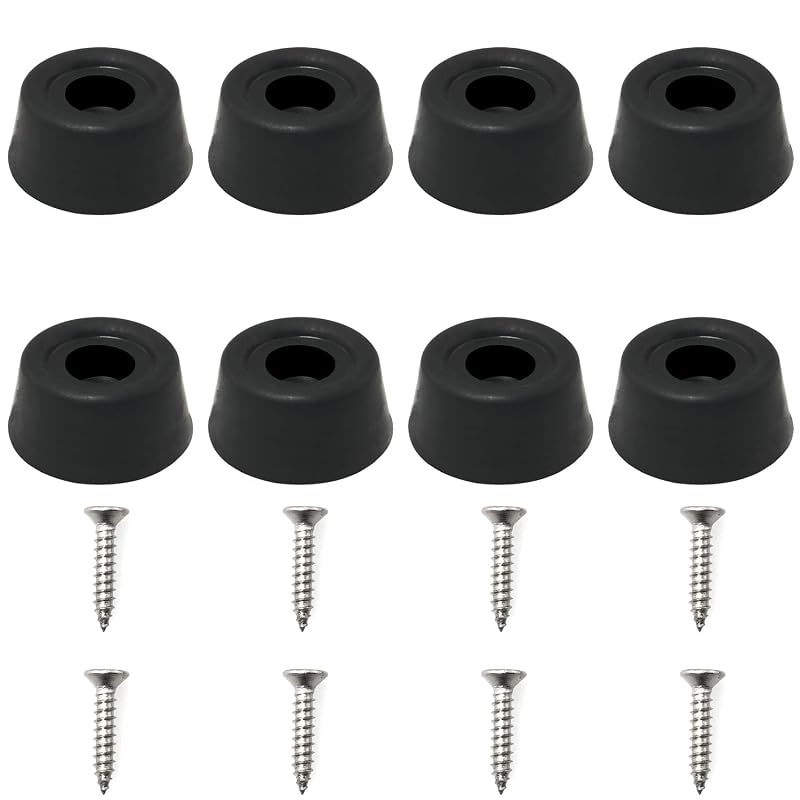 Billiard Cue Tail Covers 8pcs 27x13mm Rubber Protective Sleeve with Screws