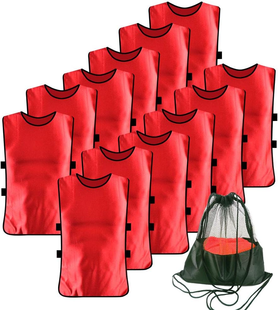12 Pack Pennies for Soccer Scrimmage Vest Practice Jersey for Adult Youth