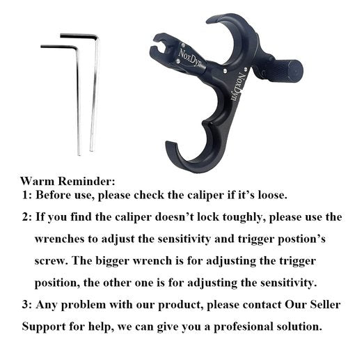 NoxDyn Bow Release with D Loop Rope, Archery Compound Bow Release 360° Rotatable Thumb Release for Archery Accessories (Black)