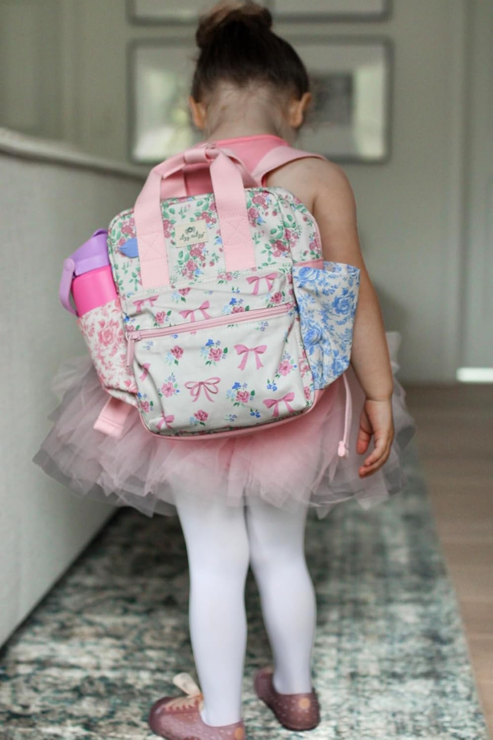 Itzy Ritzy Toddler Backpack - Daycare Bag - Features Adjustable Shoulder Straps, 2 Side Pockets & Spacious Interior with Wipeable Fabric Lining & Name Label, Strawberry Backpack
