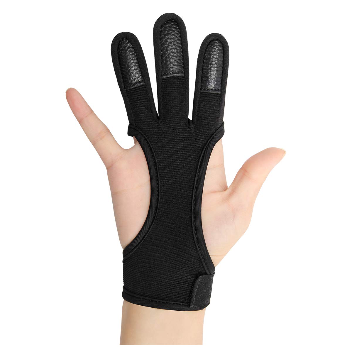 Coolrunner Three Finger Leather Archery Glove for Kids, XL