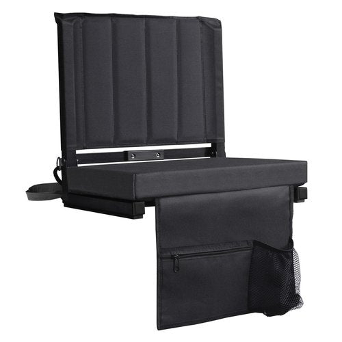 MTWEAR Stadium Seats with Back Support 17x13.5Inch Bleacher Chairs with Back and Cushion Thick Padded Bleacher Seats Includes Shoulder Strap and Cup Holder for Sports Events