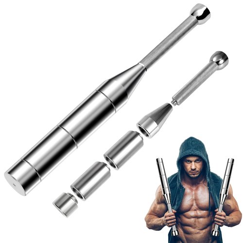 Adjustable Macebell Clubbell, 6-in-1 Indian Club Weighted for Strength Training (6.5/9/11/13/15/17.5LBs), Shoulder & Grip Workouts, Progressive Weight System