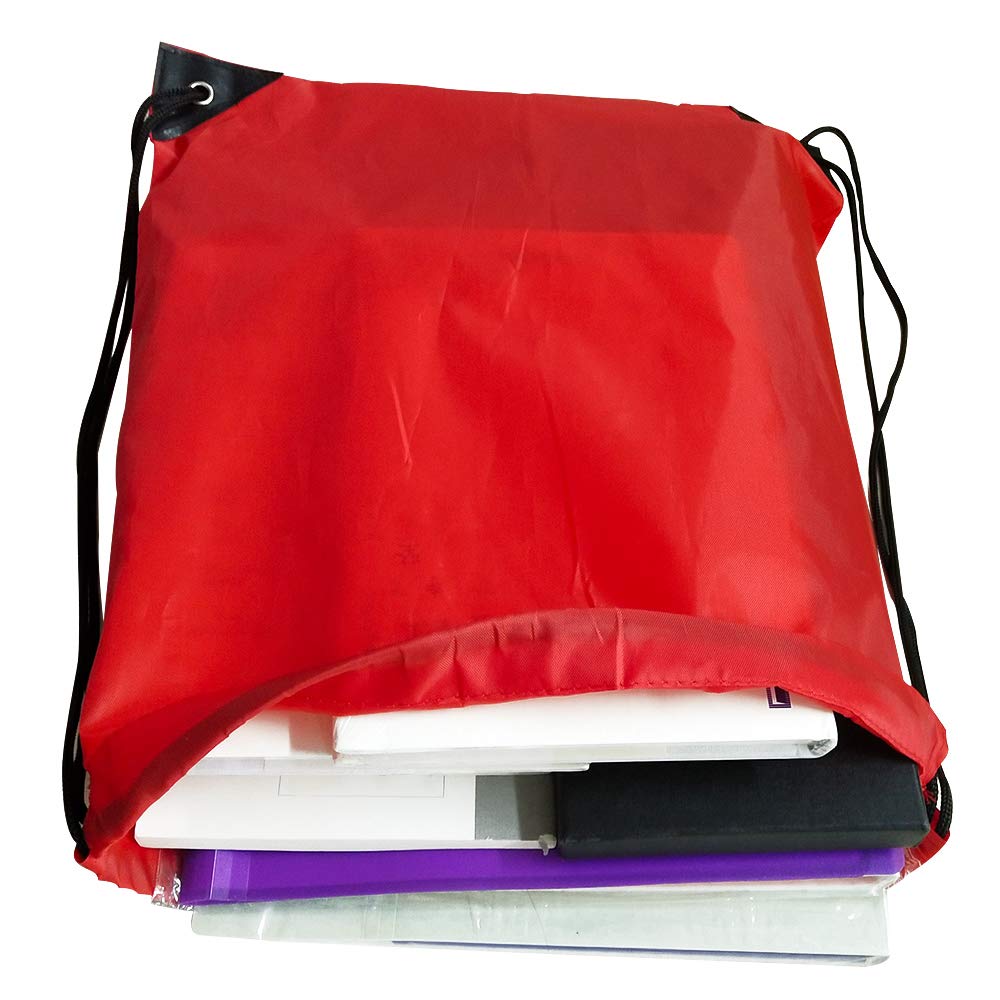 GoodtoU Drawsting Bags Backpack Bulk Cinch Bag Draw String Sport Bag 6 Color (36 pcs, 6 Color)