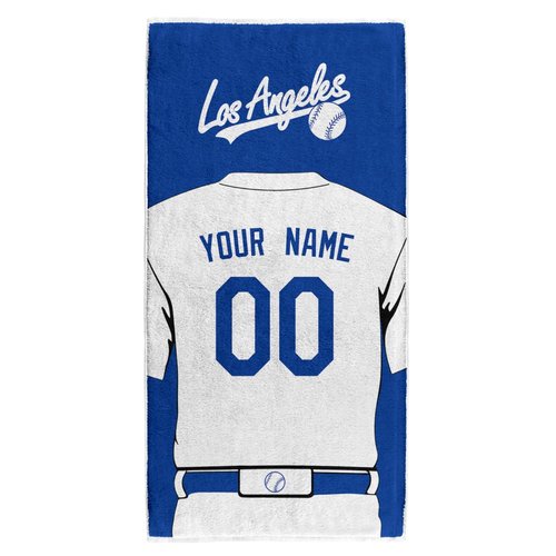 ANTKING Los Angeles Beach Towel Custom Name and Number Towel for Men Women Boy Gifts