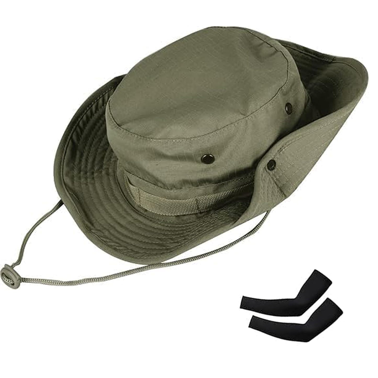 Sun Hats for Men Women Bucket Hat UPF 50+ Boonie Hat Foldable UV Protection Hiking Beach Fishing Summer Safari (Upgraded-1pack-Army Green)