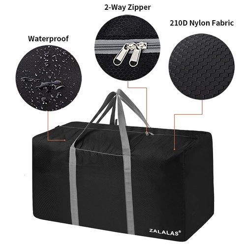 ZALALAS Travel Duffle Bag,96L Extra Large Duffel Bag Lightweight,Waterproof Duffel Bag for Men Women,Black
