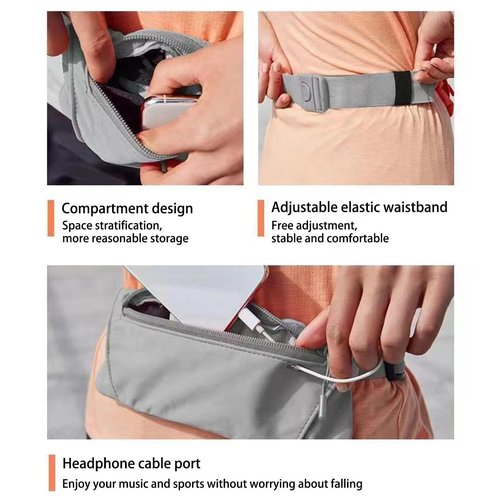 Sport Running Waist Bag Belt Pouch Outdoor Mobile Phone Bag Ultra-Thin Waist Pack With Adjustable Strap For Cycling