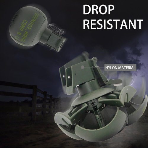 Disratw M67 Airsoft Grenade Toys 2Pcs Tactical Grenades Plastic CS Battle Game Toy with Pull Ring for Age 14+ (Green)
