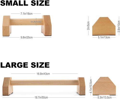 Pellor Push Up Board, Pushup Stands Wood Parallette Push Up Bar Portable Fitness Gym Gear Equipment with Anti-Slid Mat Workout Push Up Stand Exercise Women Men