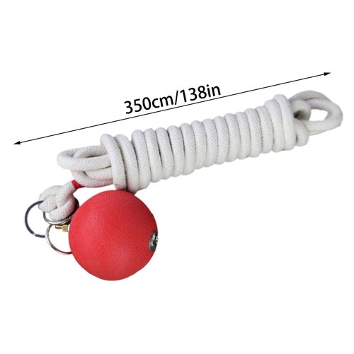 Rope Dart Trainer Rope Dart Meteors Hammer Rubber Throw Practice Rubber Weight Throw Exercise Ball Martial Arts Fitness Equipment for Chinese Traditional Kung Fu