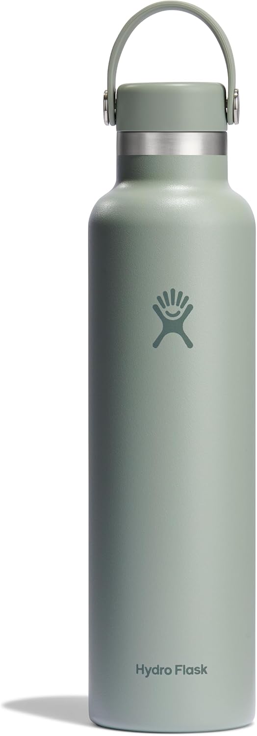 Hydro Flask Water Bottle - Insulated Stainless Steel - Non Spill, Leakproof in 24 Oz White
