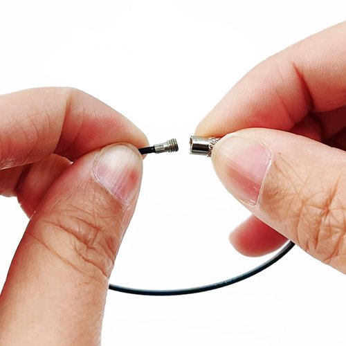 ROYHOO 100PCS 6 inch Black Stainless Steel Wire Keychains Cable, Key Rings, Heavy Duty Luggage Tags Loops Tag Keepers 1.5mm Twist Barrel