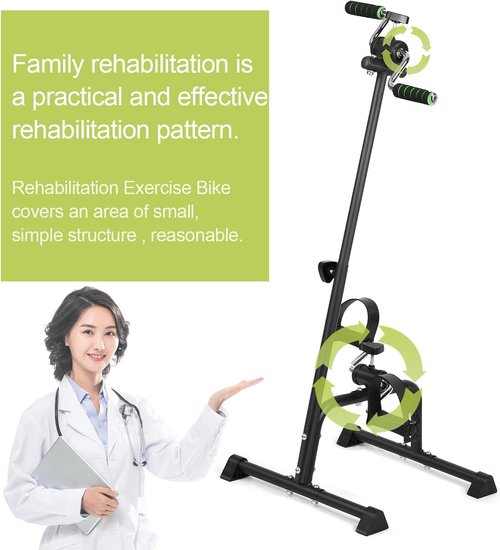 Exercise Bike for Seniors,Pedal Exerciser Bike Hand Arm Leg and Knee Peddler Adjustable Exercise Equipment for Seniors,Elderly Foot Pedal Exercise Machine for Home Gym Total Body Workout