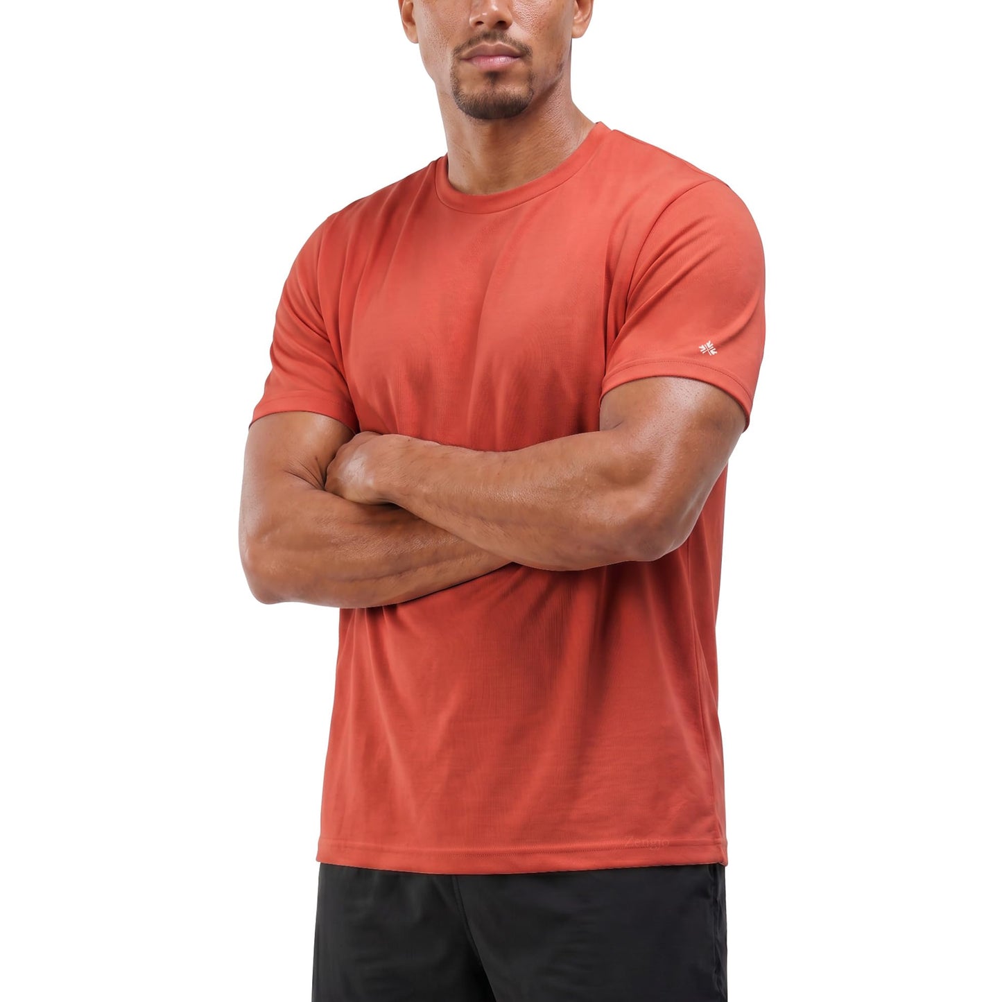 Zengjo Mens Athletic Shirts Moisture Wicking Quick Dry Crewneck Performance T-Shirt for Workout & Running