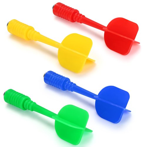 Accmor 16 Pack Magnetic Darts for Magnetic Dartboard, Replacement Plastic Dart Game Safety Darts