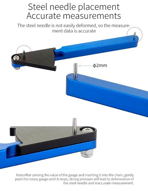 Bicycle Chain Wear Indicator Gauge Checker Aluminum Alloy Measurement Tools