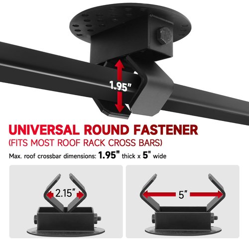 ROADGIVE 52"x36"x5" Roof Rack Cargo Carrier, Heavy-Duty Carbon Steel Rooftop Cargo Basket with 200 lb Capacity and Round Fastener for SUV, Truck, Car