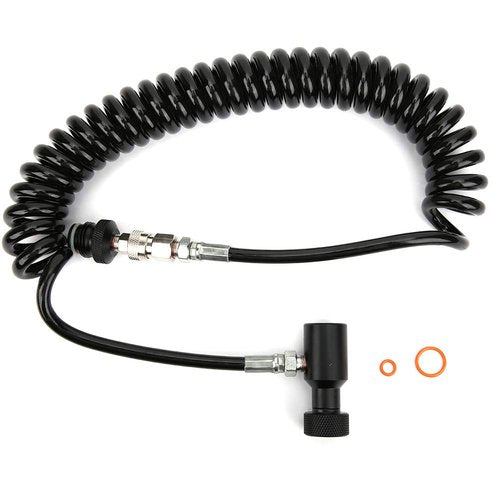 Air Coil Remote Hose, G1/2 Aluminium Paintball Tank Remote Coil Corrugated Connecting Adapter Hose without Valve for CO2 and High Pressure Air Systems