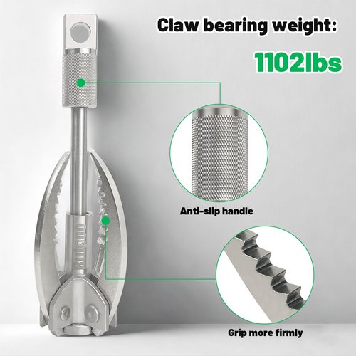 Grappling Hook Folding 4-Claw Multifunctional Stainless Steel Hook for Outdoor Camping Hiking Tree Rock Mountain Climbing
