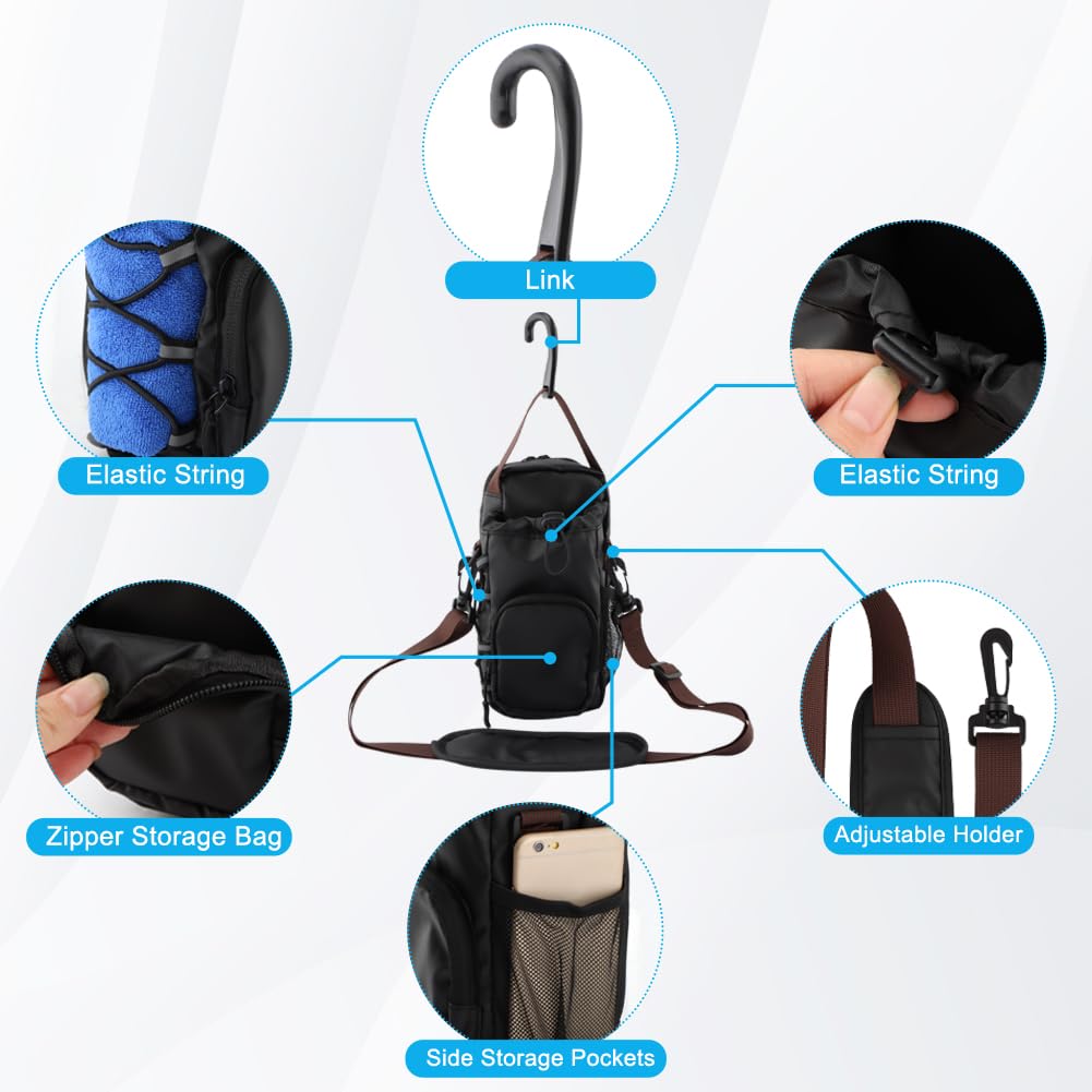 Kakalote Magnetic Gym Bag for Men and Women, with Phone Pockets & Shoulder Strap Water Bottle Holder Small Gym Bag for Sports and Travel(Black)