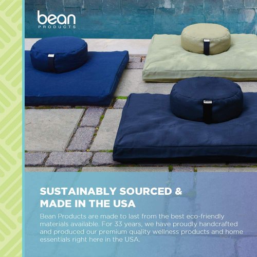 Meditation Cushion Mat Set - Large Oval Zafu Floor Pillow Organic Buckwheat Pillow + Cotton Filled Zabuton Prayer Pad - Meditation Pillow Yoga Knee Pad - Made in USA - 18" Oval, PURPLE Cotton