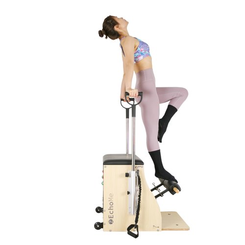 EchoMe Plates Combo Chair with Handles, Split-Pedal Stability Pilates Chair,Yoga Fitness Trainer, Pilates Reformer Machine, Pilates Equipent of Maple Wood for Home use and Studio Use