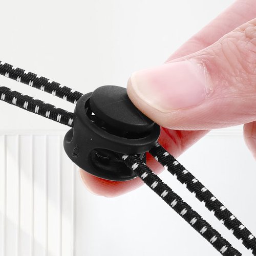 8Pcs Backpack Hiking Stick Holder, Fixing Buckle Elastic Rope, Adjustable Bungee Lanyard for Outdoor Mountaineering Hiking Trekking Poles Hiking Sticks Water Cup Umbrella(Black)