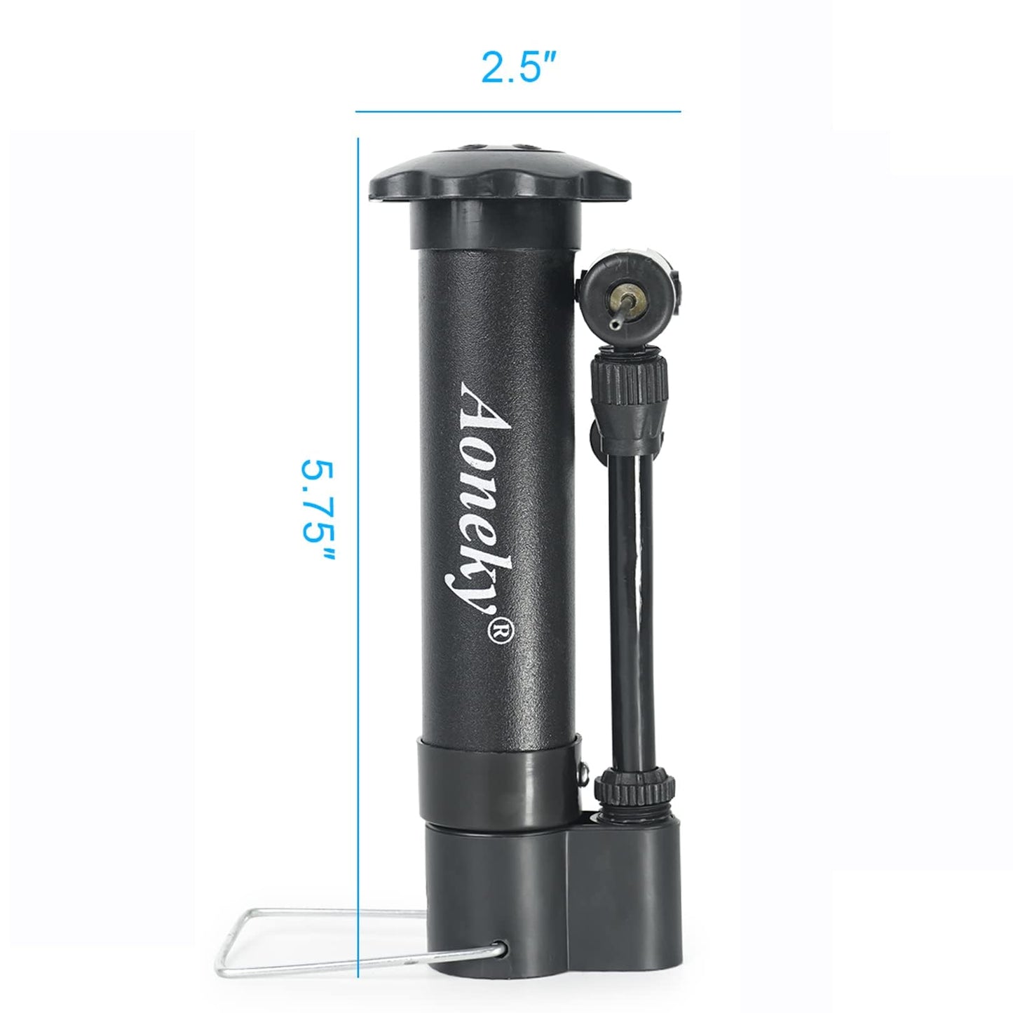 Aoneky Mini Hand Pump for Sports Balls, 5.75 Inch Portable Air Pump with Ball-Safe Needle, 11 PSI Manual Pump for Basketball Soccer Volleyball