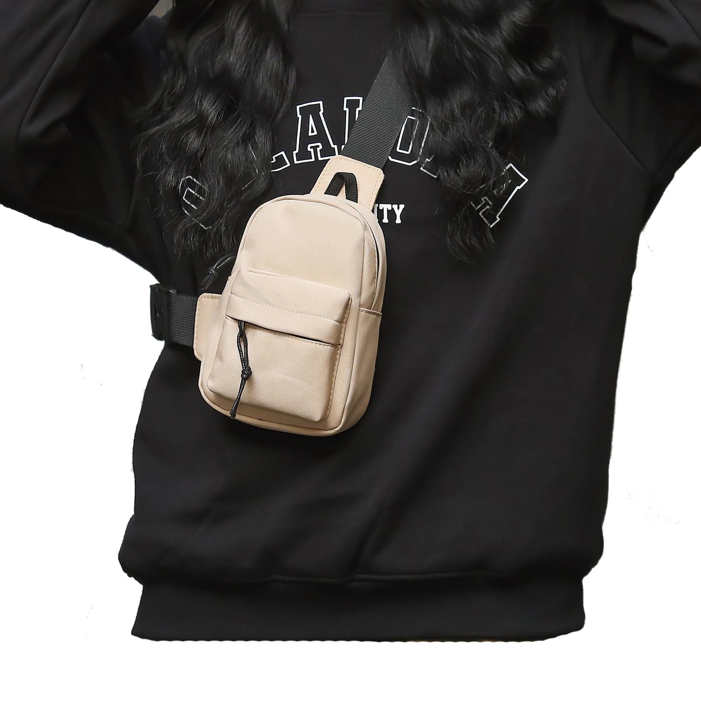 Peicees Small Crossbody Bag Purse For Men Womens Mini Sling Bag Chest Backpack Phone Holder Water-Resistant