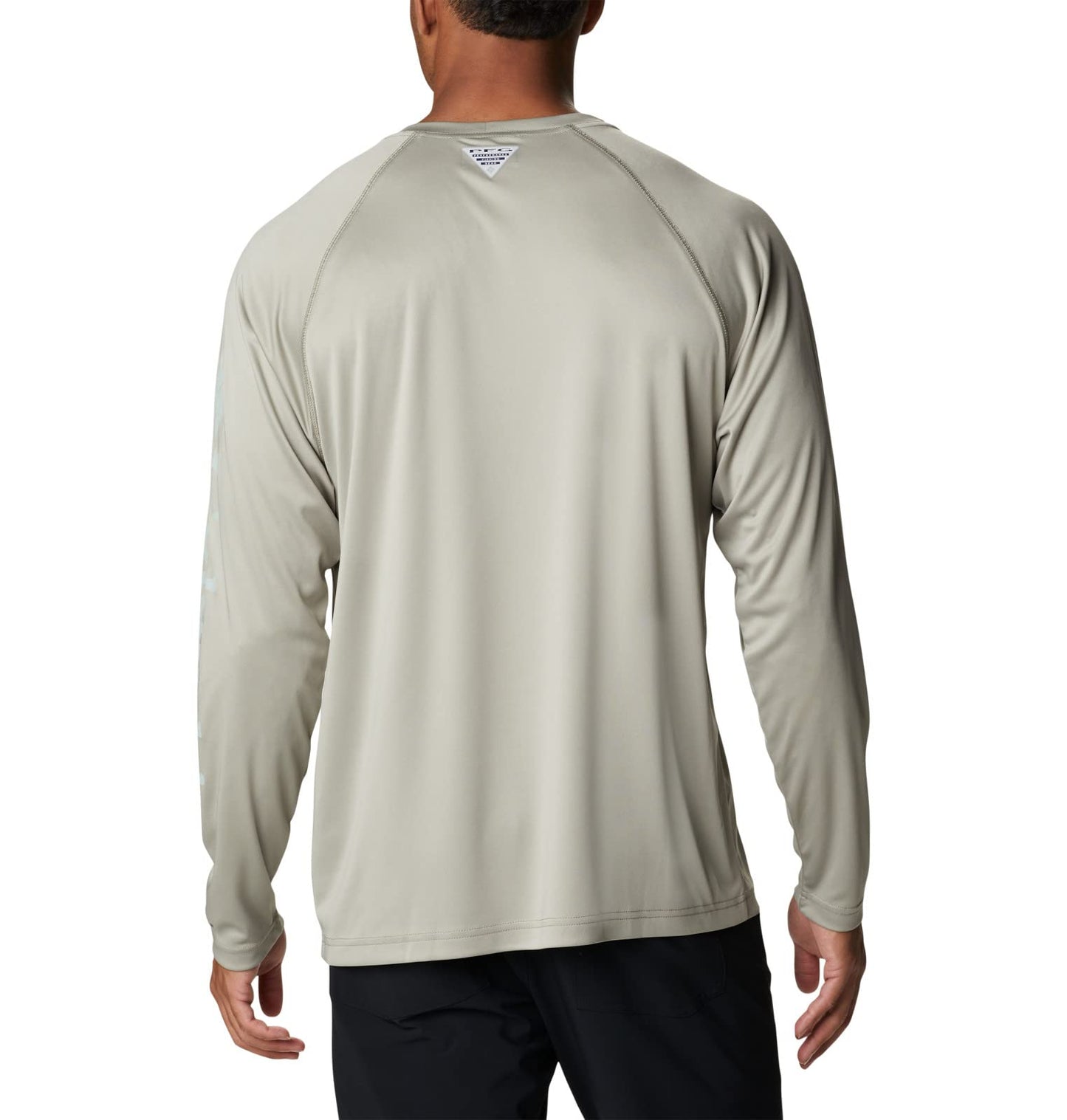 Columbia Men's Terminal Tackle Long Sleeve Shirt, Safari/Cool Green Logo, 3X Tall