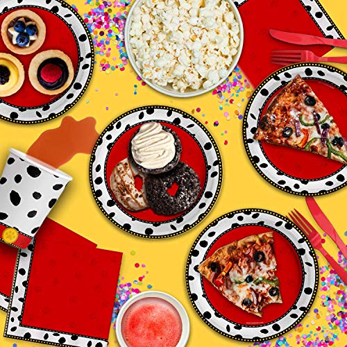 Dalmatians Birthday Party Supplies Set - Plates Napkins Cups for 16 - Themed Tableware Kit with Playful Graphics
