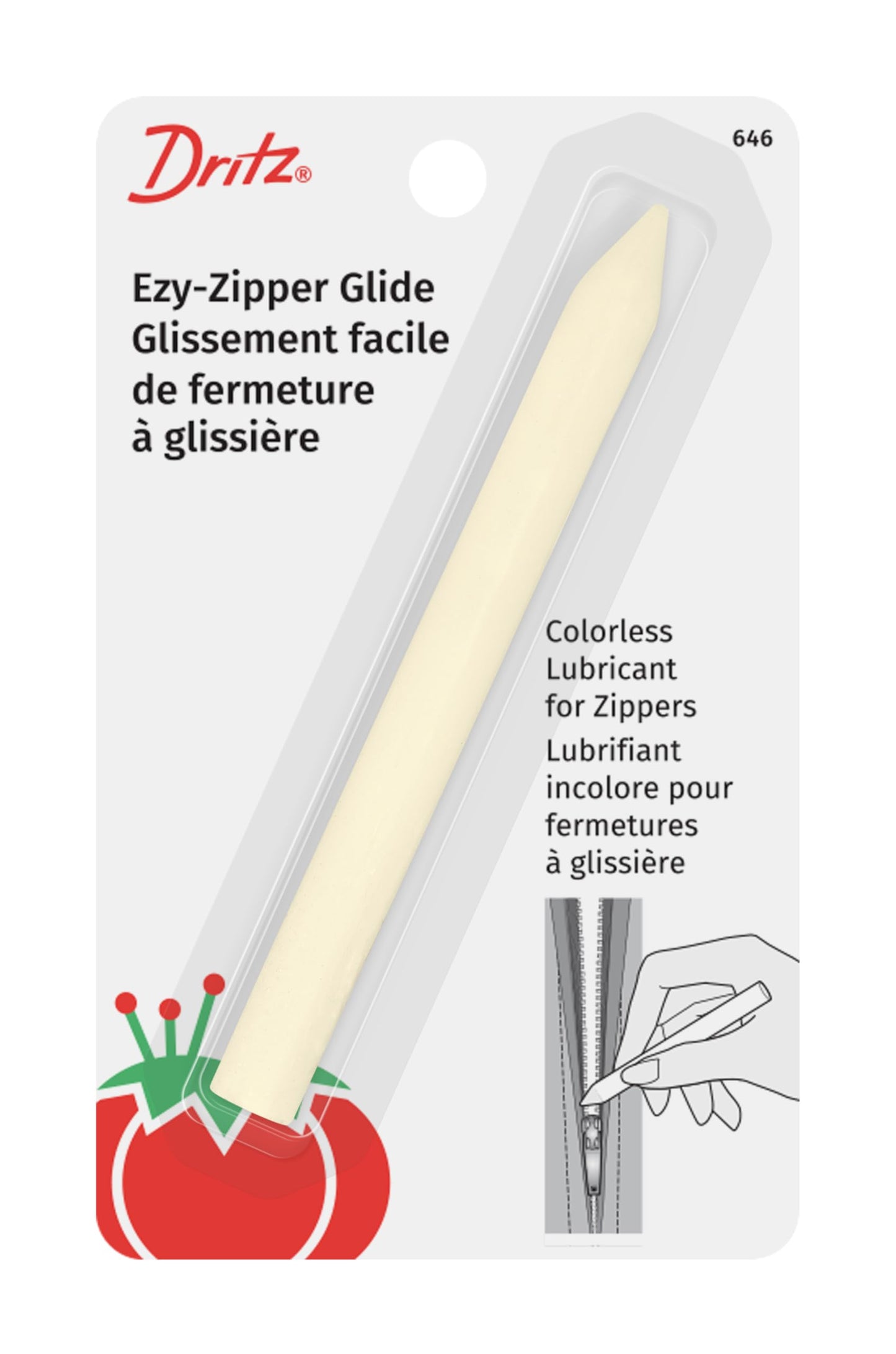 Dritz Ezy-Zipper Glide, Colorless Lubricant, 0.2 Ounce, 1 Count