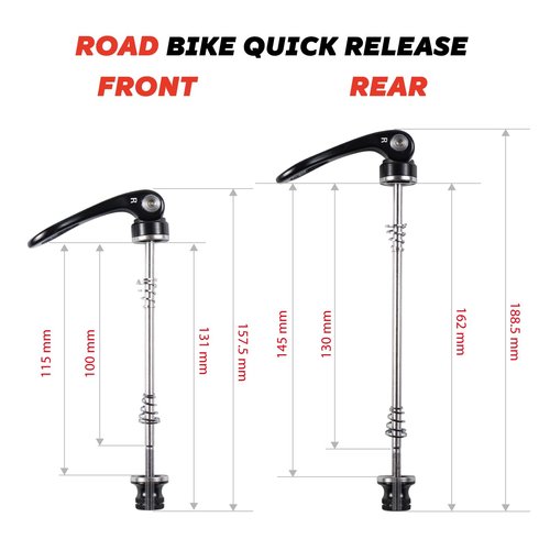 CNC Bike Quick Release Skewer Front & Rear Wheel Axle for Road Bike Wheel Hub.Black