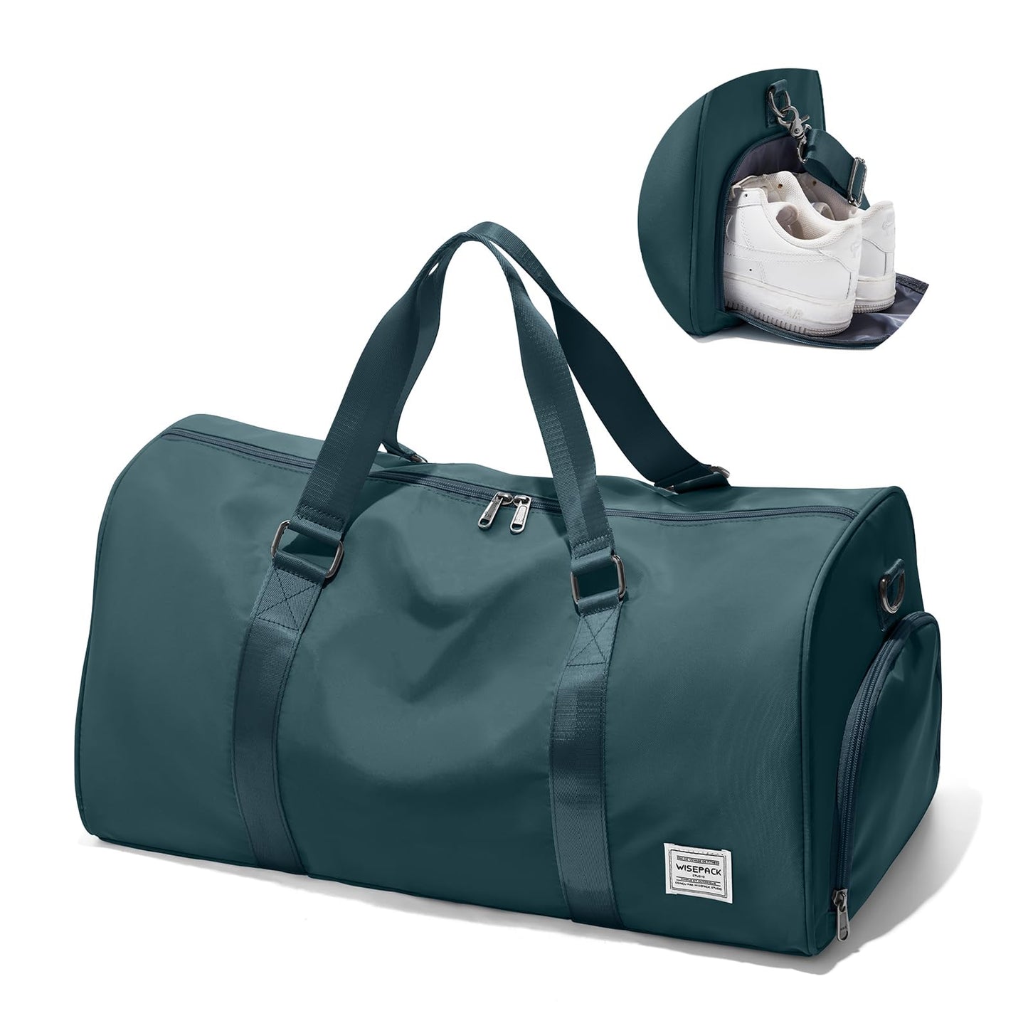 Gym Bag for Women Men with Shoe Compartment,Small Travel Duffle Bags for Traveling Overnight Weekender Bag Personal Item Travel Bag Large Sport Bag Workout Bag Peacock Blue