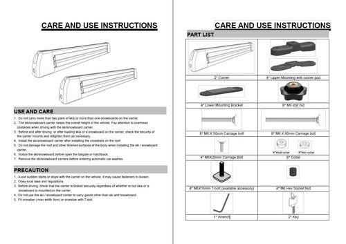 Ski Rack: Snowboard Rack, Fishing Pole Car Rack, Cross Country Ski Rack, Skate Board Rack, Kayak Paddles, Water Skies, Skate Boards.