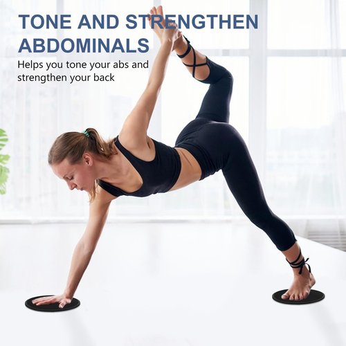 nacena Gliding Discs Core Sliders Smooth Gliders Dual-Sided Design Core Exercise Sliders Use on Hardwood Floors, Workout Sliders Fitness Discs Abdominal & Total Body Gym-Exercise Equipment Set of 2