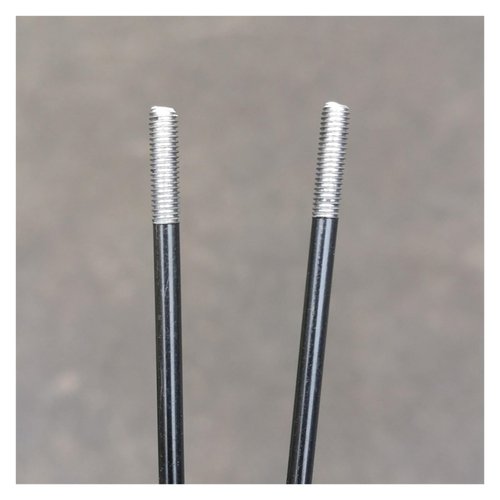 USZAOY 40pcs 10G Diameter 3.14mm Round Body Electric for Bicycle Wheel Spokes Material 45# Steel Black Color J-Bend E-Bike Motor Wheel Spokes(Length 211mm)