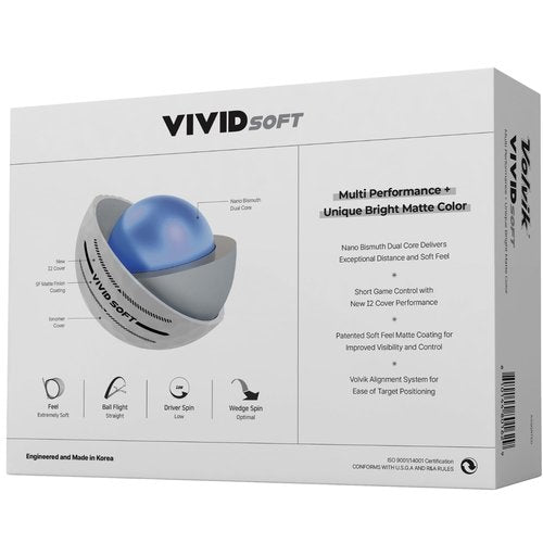 Volvik Vivid Soft Matte Finish Orange Golf Balls (One Dozen)
