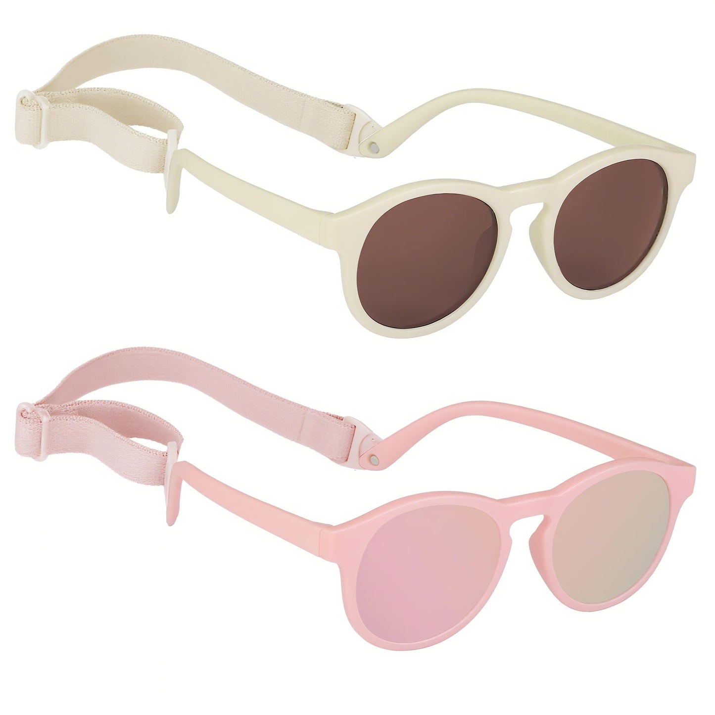 HXS 2-Pack Toddler Polarized Sunglasses UV400 with Strap