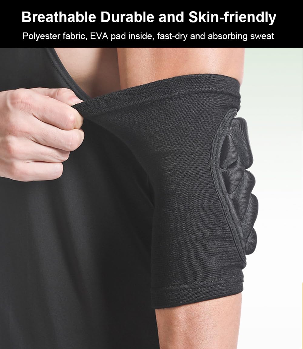 2 Pack Elbow Pads Volleyball Elbow Guard Baseball, Skate Pads Skateboard Pads Mountain Bike Pads, Soft Padded Elbow Sleeve for Volleyball Baseball Biking Roller Skating (X-Large)