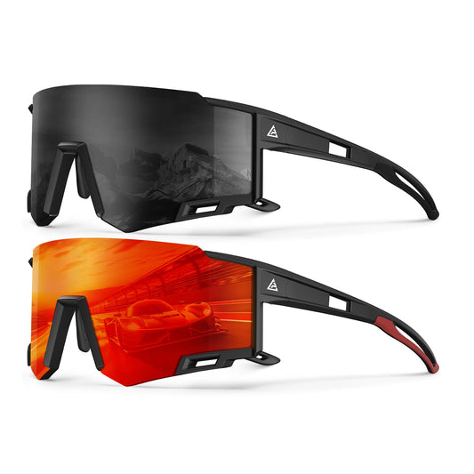 KALIYADI Sports Sunglasses-Men Women Mens-Sunglasses: Sun Glasses with UV400 Protection for Cycling Golf Fishing Running